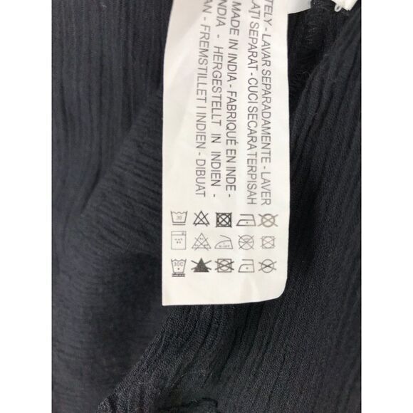 Zara Trafaluc Collection Black Embroidered Crop Top Size Medium - Picture 8 of 8